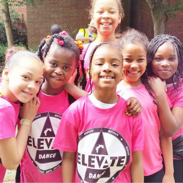 Group of children outside their dance class