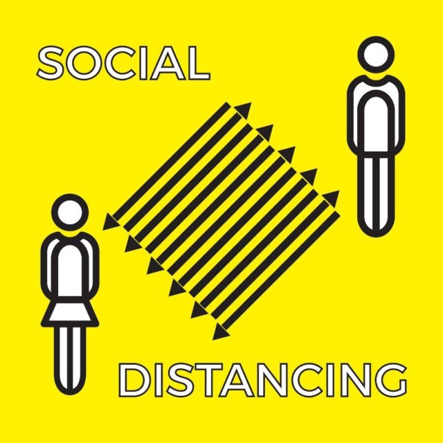 Social distancing sign