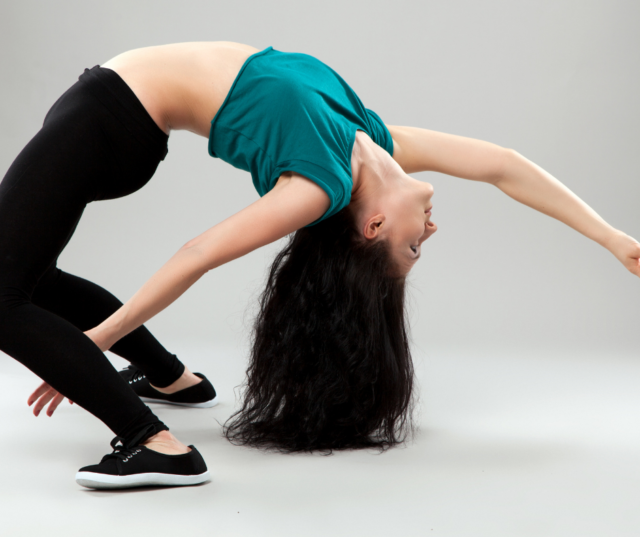 Dancer doing a back bend